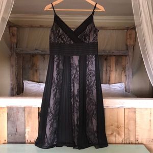 Black Lace Spaghetti Strap Dress